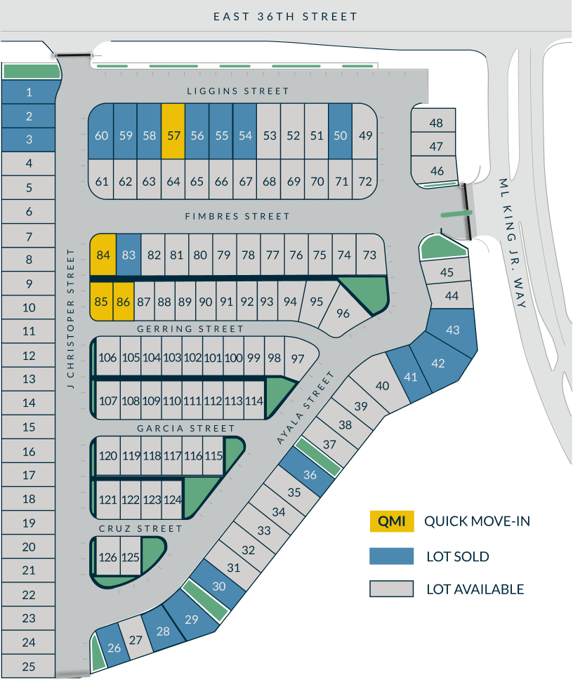 Map with QMI lots
